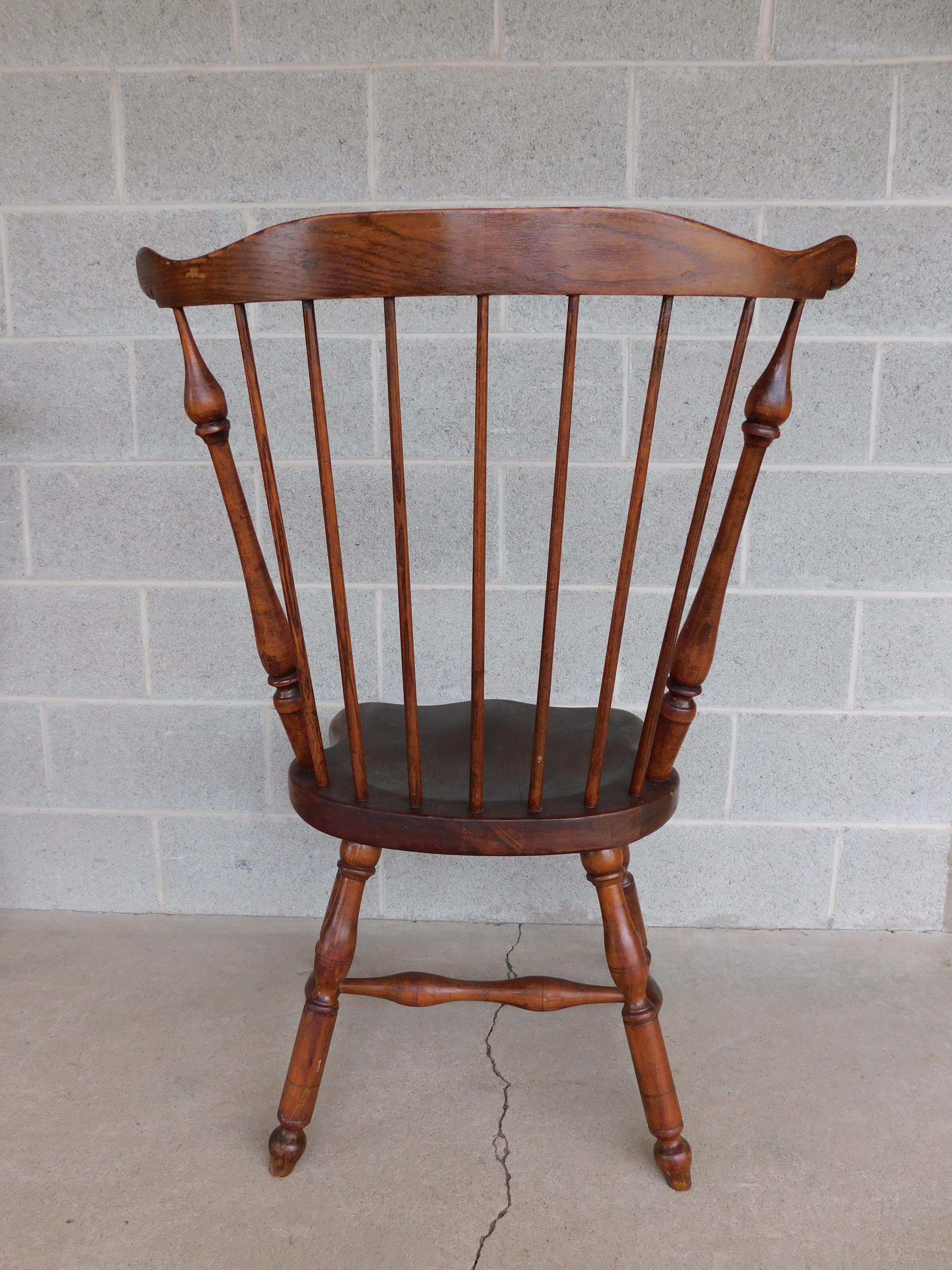 Antique Windsor Fan Back Side Chairs - Set of 5 4