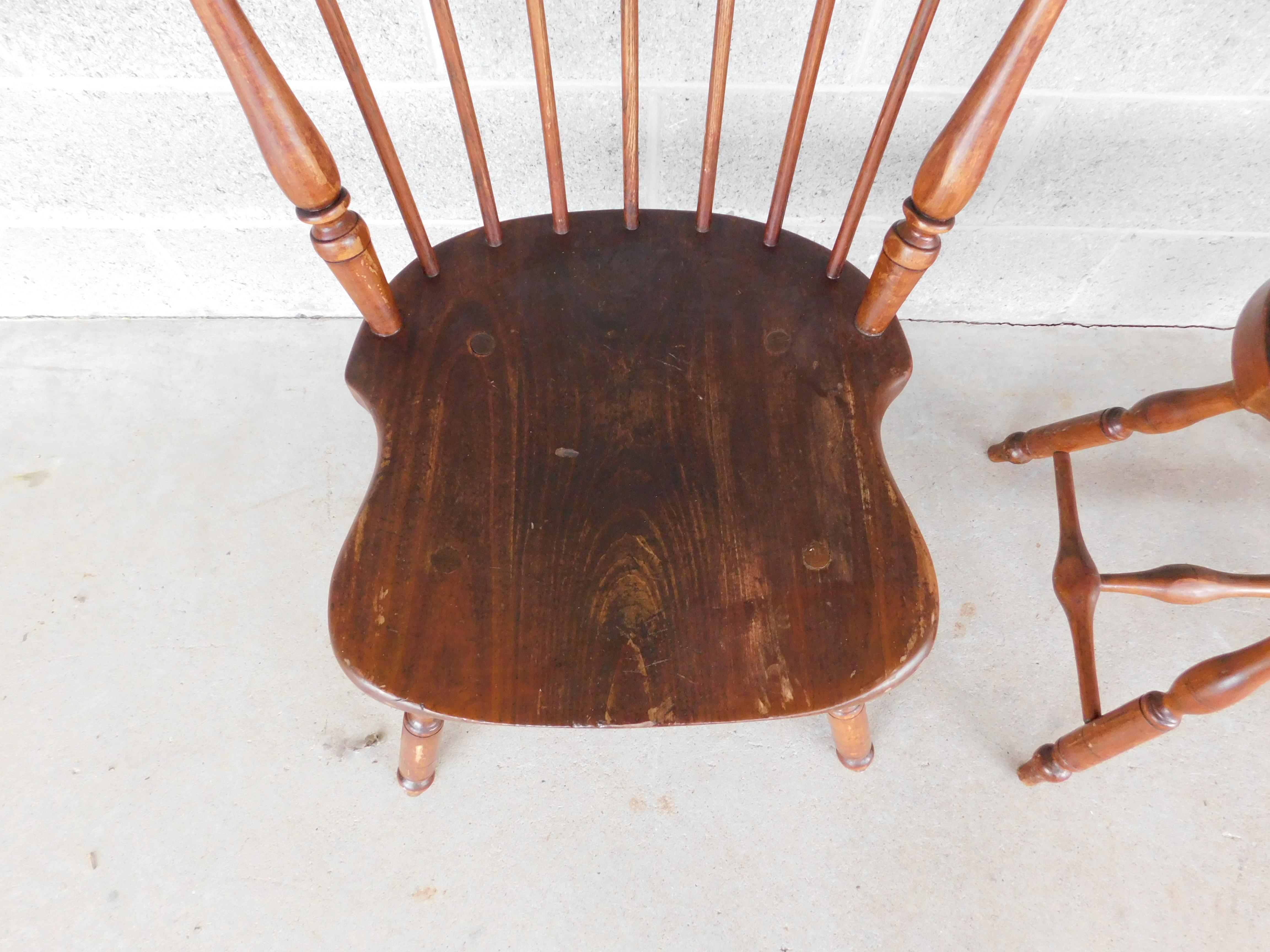 Antique Windsor Fan Back Side Chairs - Set of 5

Hand Made, Turned Legs Through the seat, shaped seat bottom, Ash and or Chestnut Woods used. Circa later 19th Century

Good Sturdy Condition, Original Finish, Antique original Patina

Back Height
