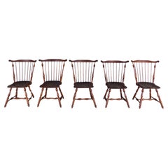 Antike Windsor-Beistellstühle mit Fächerrückenlehne - 5er-Set