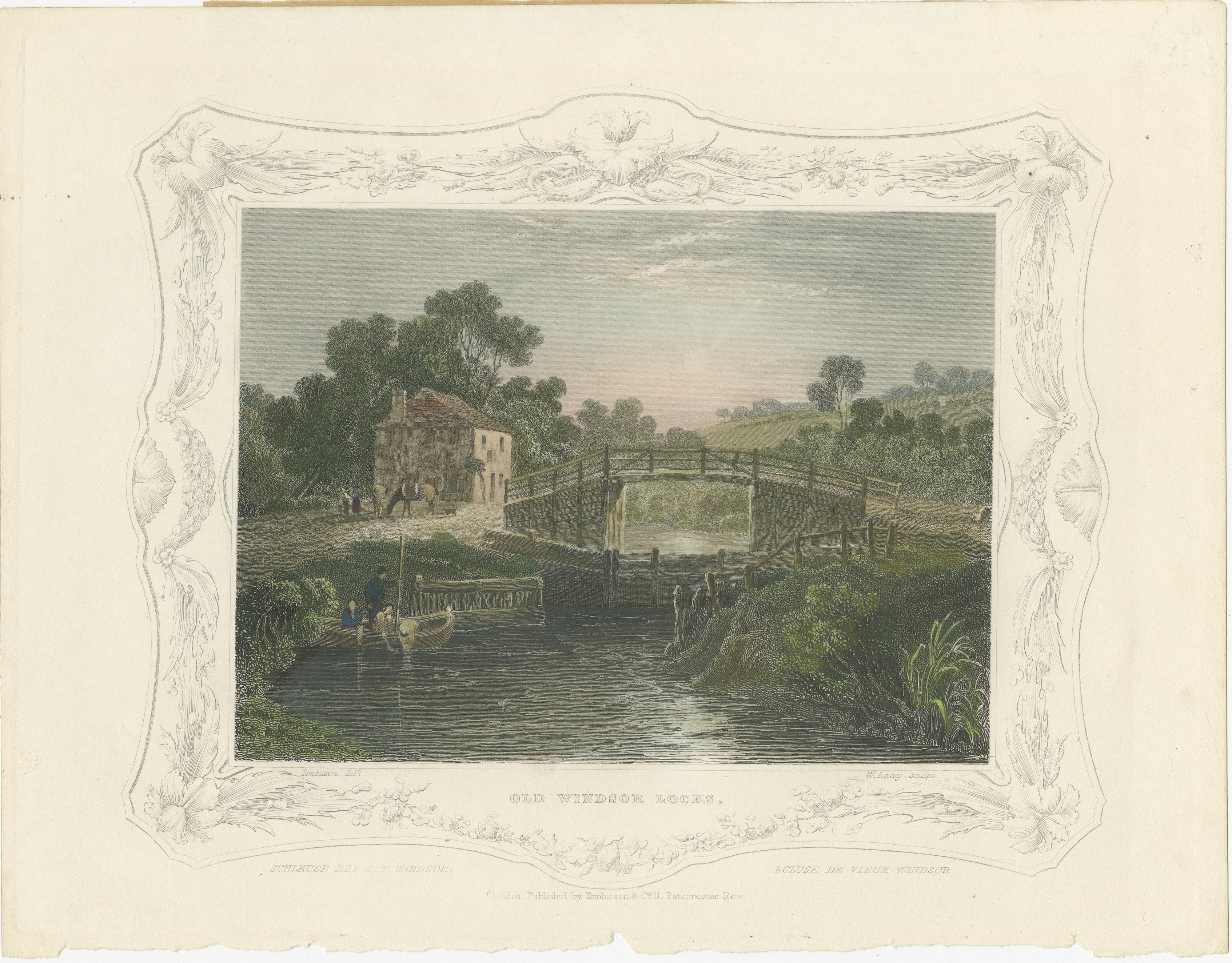 Antique Windsor Views Set – Hand Colored Engravings, England, c.1840