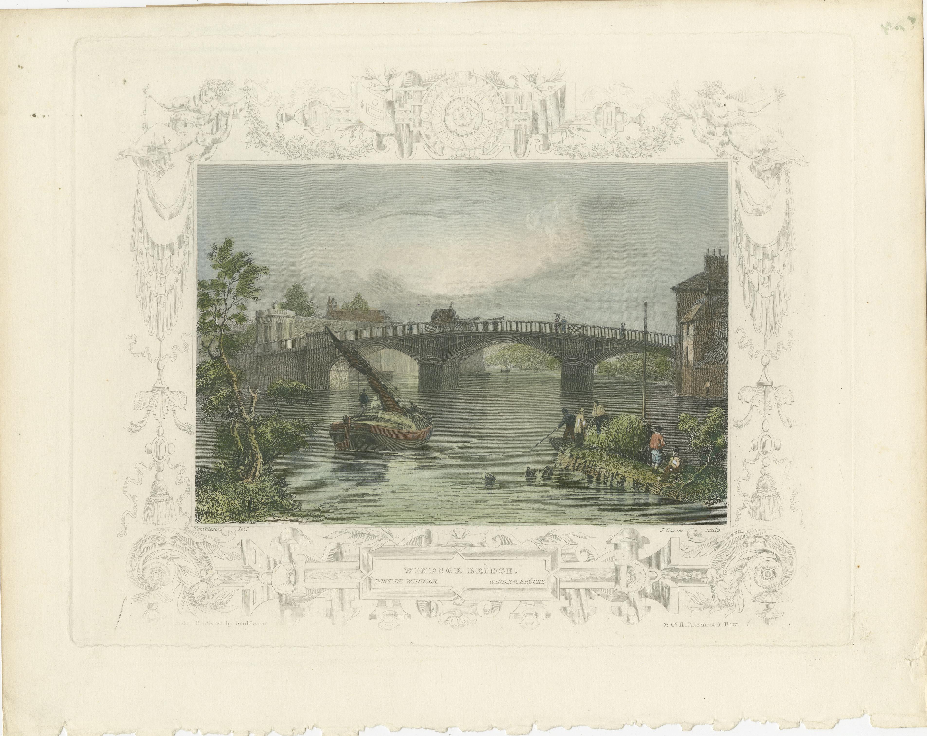 Antique Windsor Views Set – Hand Colored Engravings, England, c.1840