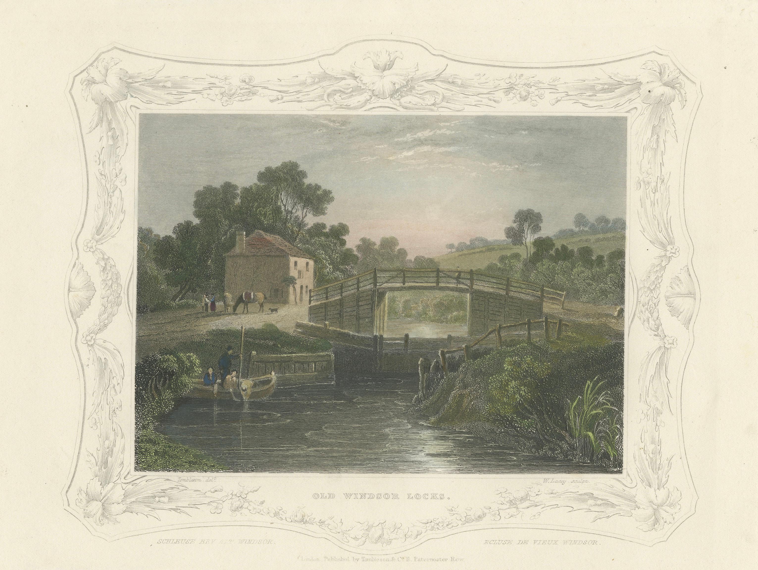 Antique Windsor Views Set – Hand Colored Engravings, England, c.1840