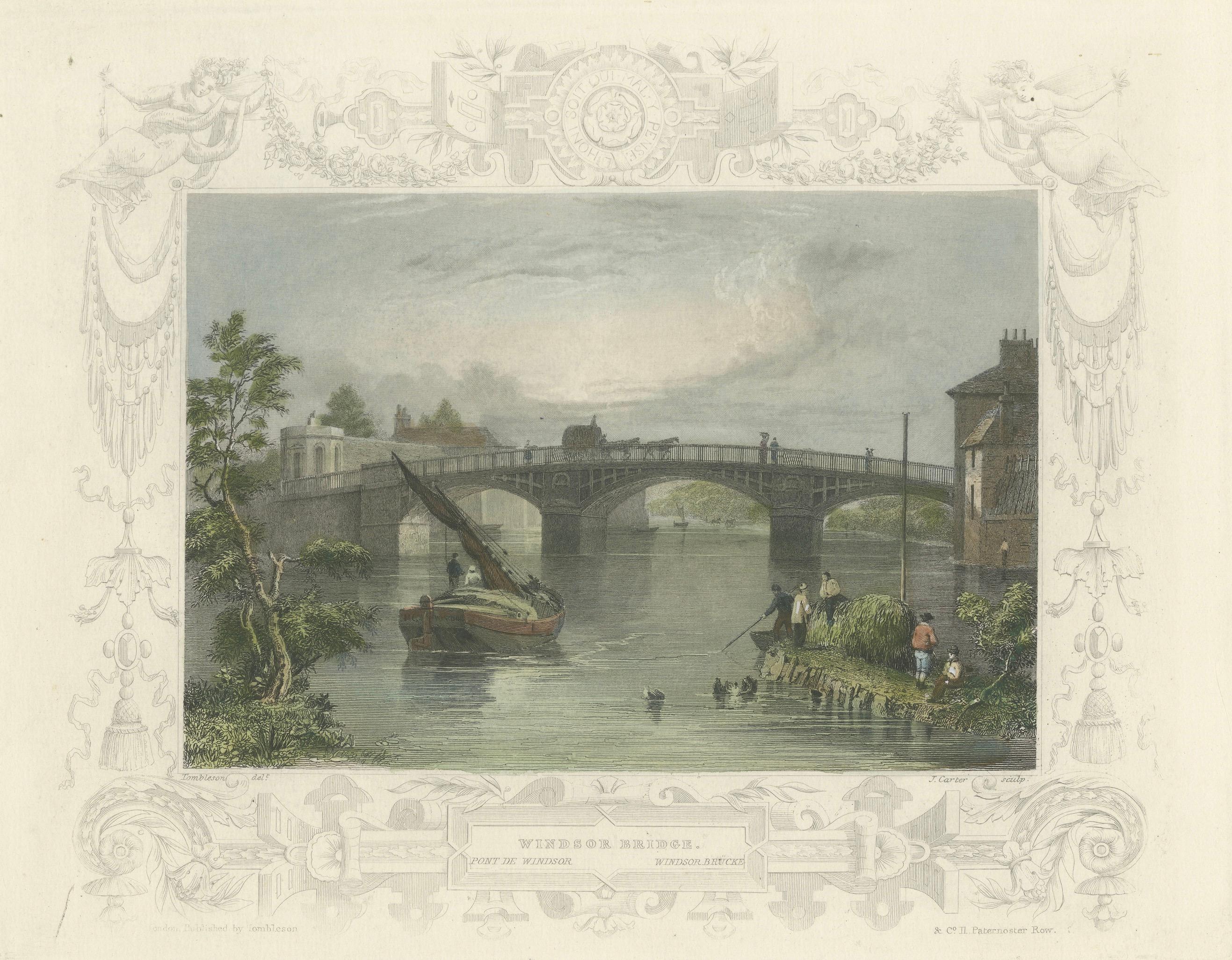 Antique Windsor Views Set – Hand Colored Engravings, England, c.1840