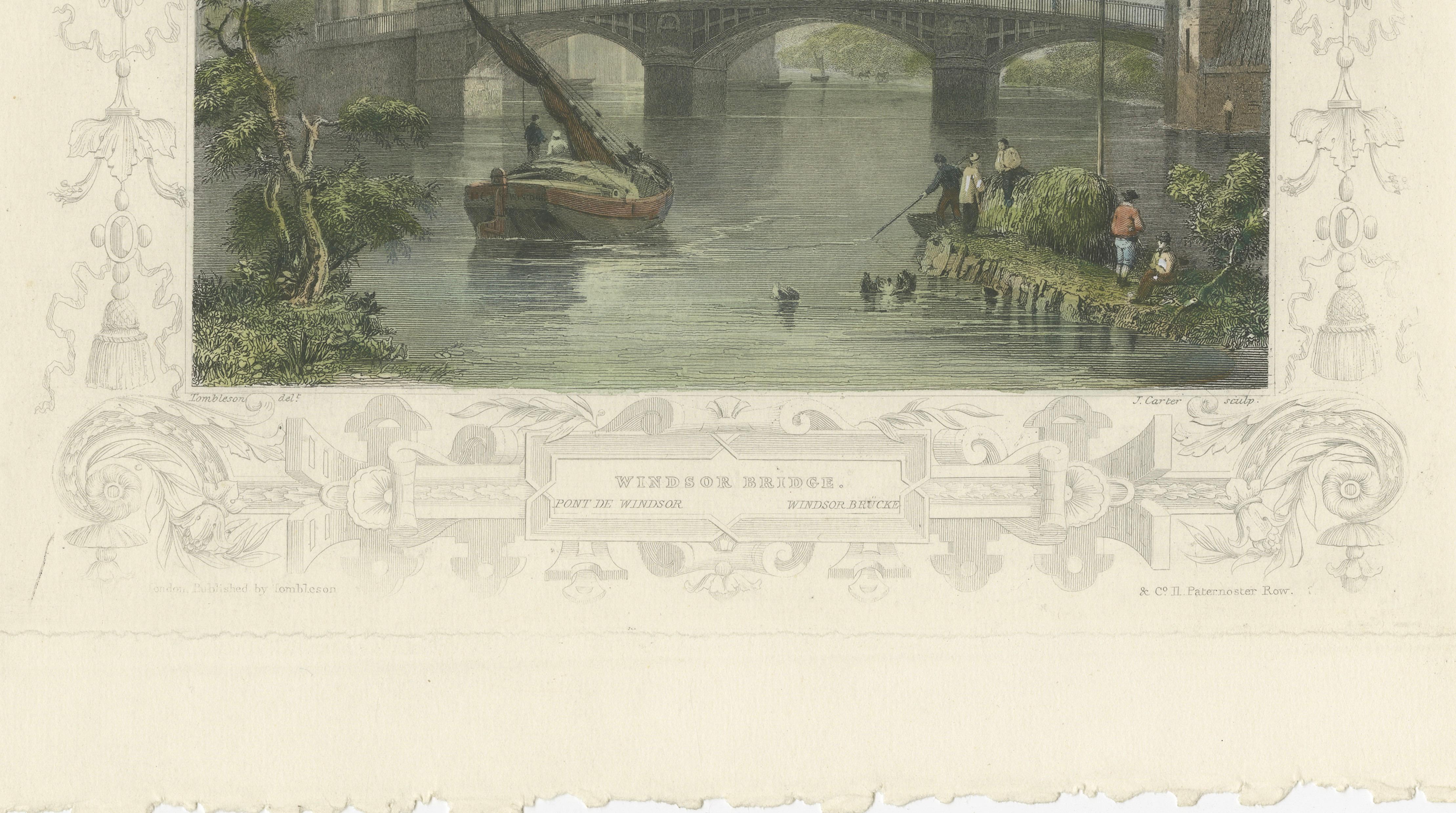 Antique Windsor Views Set – Hand Colored Engravings, England, c.1840