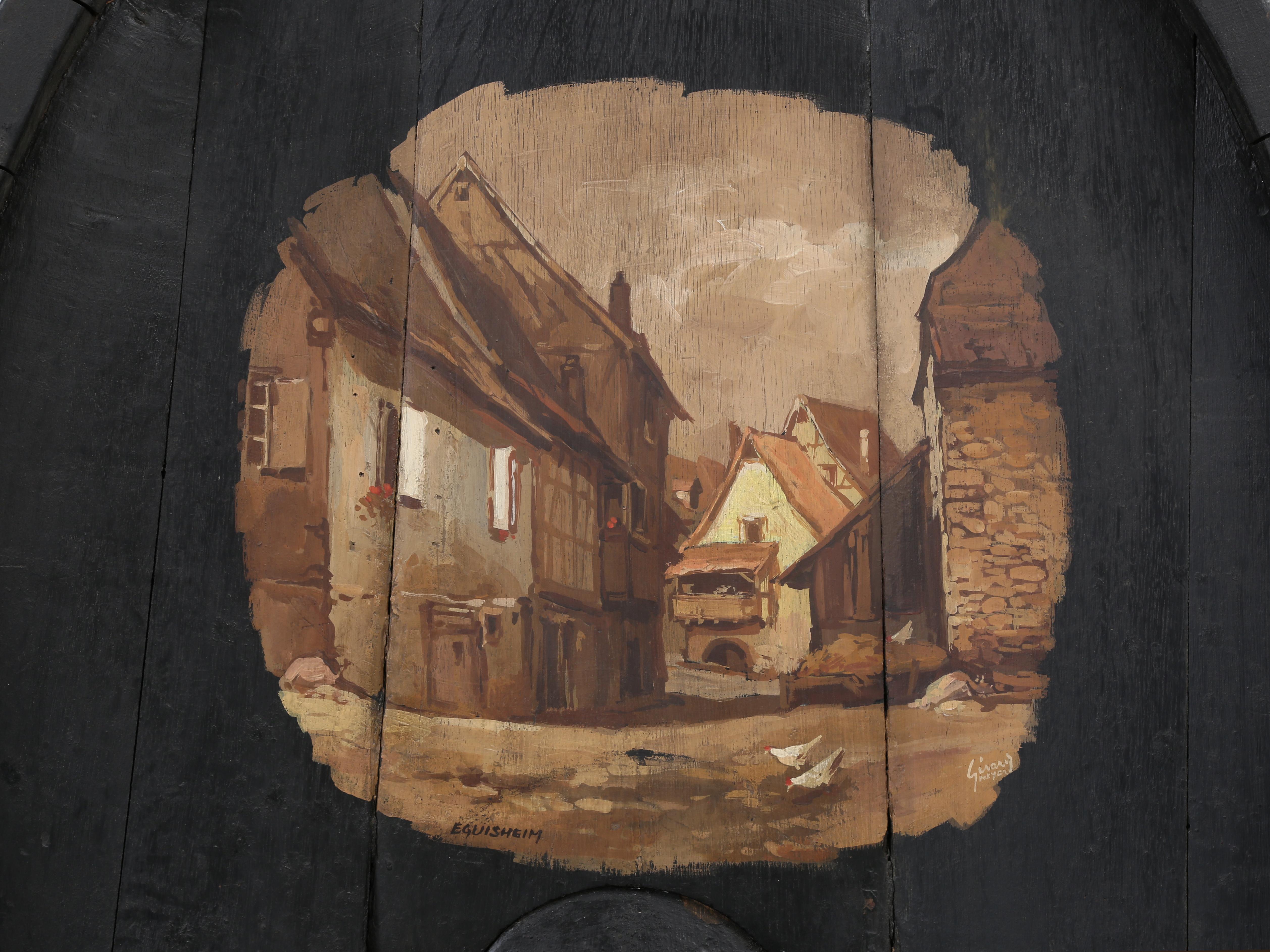 French Antique Wine Barrel End Cap Repurposed as Wall Art for Your Wine Room c1800's For Sale