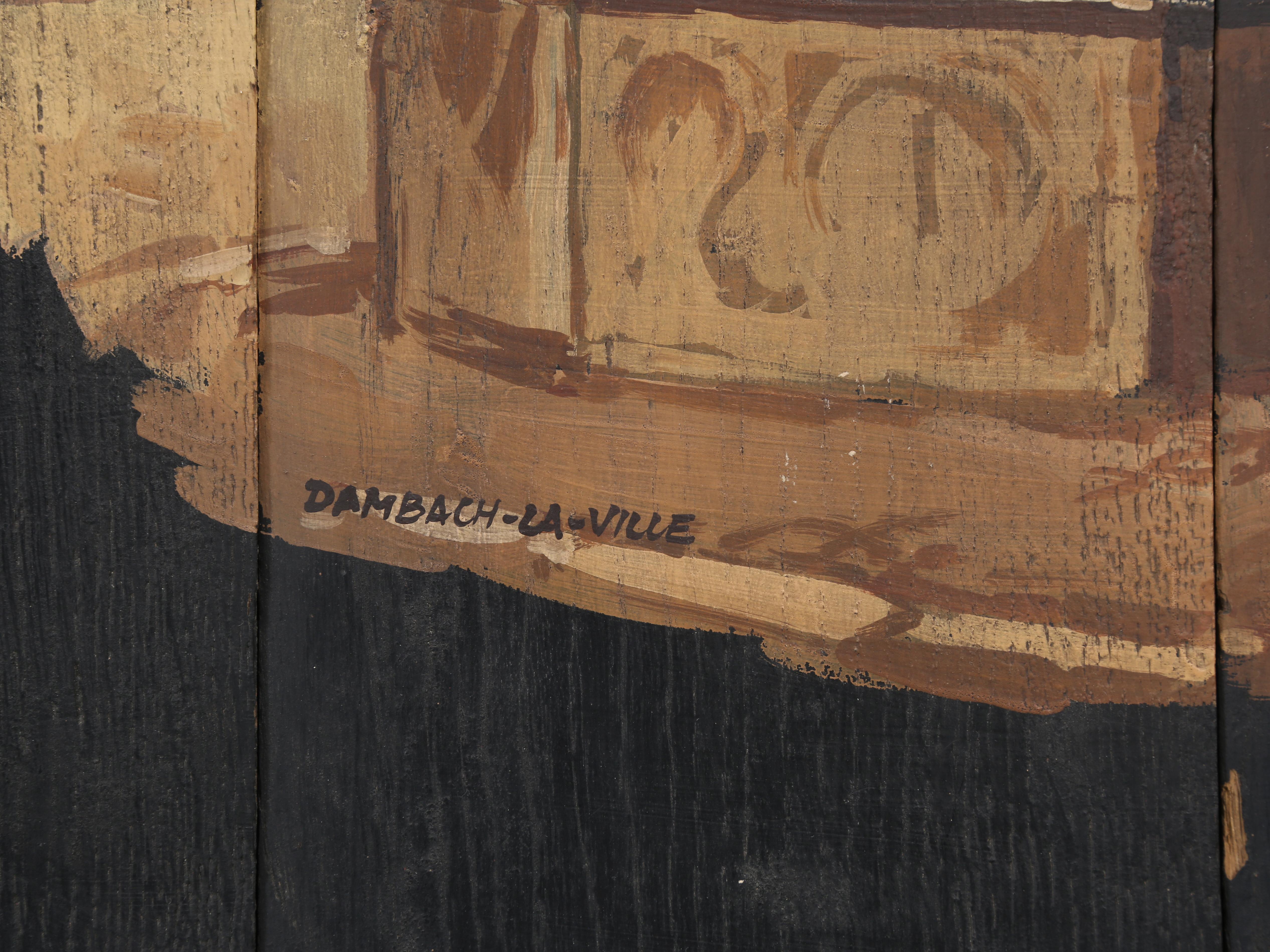 Antique Wine Barrel End Repurposed as Wall Art Dambach-La-Ville France c1800's For Sale 1