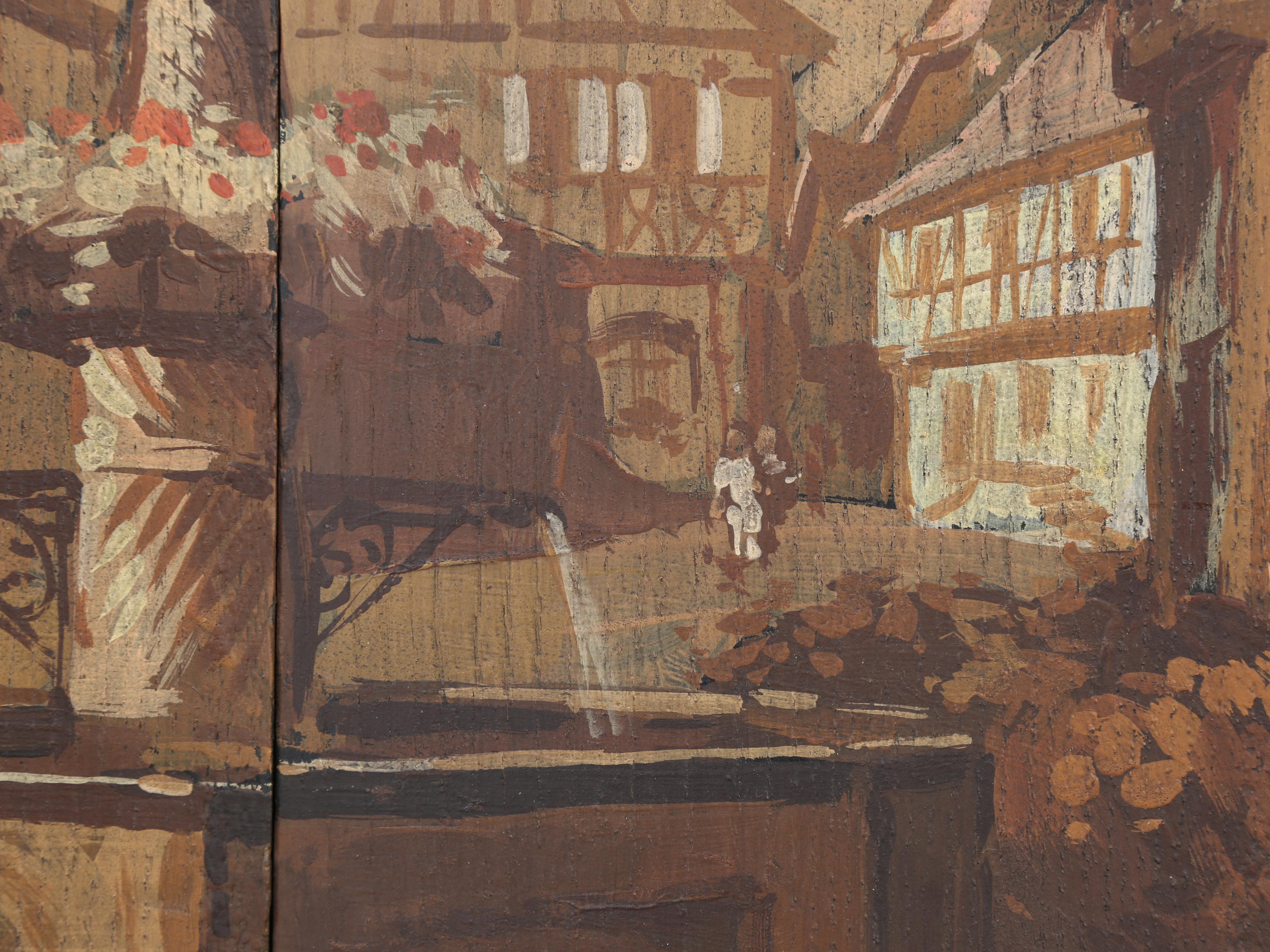 Acier Ancienne extrémité de bar à vin réutilisée comme art mural Dambach-La-Ville France, années 1800 en vente