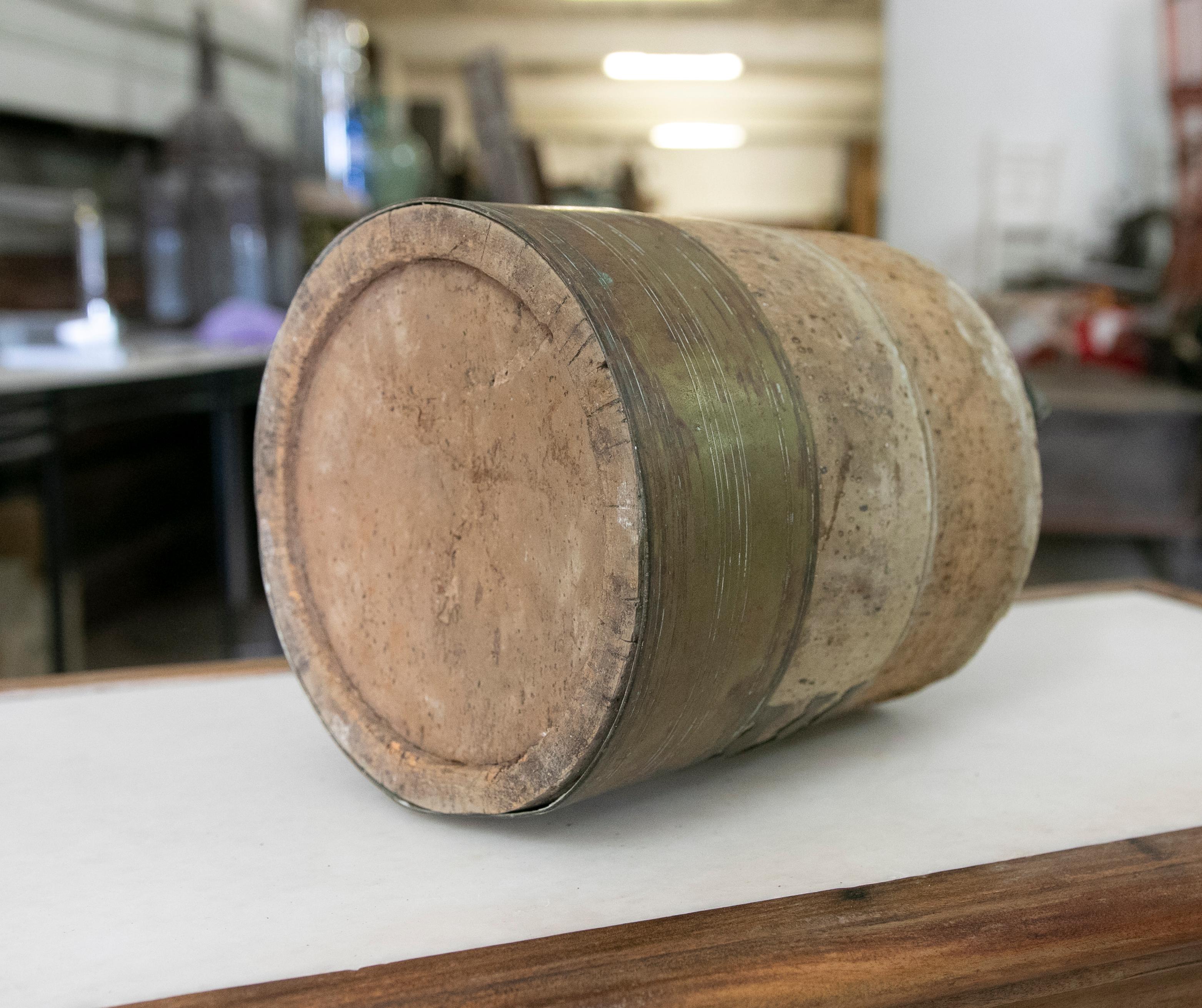 Antique Wine Barrel Plug Made of Cork and Bronze For Sale 6