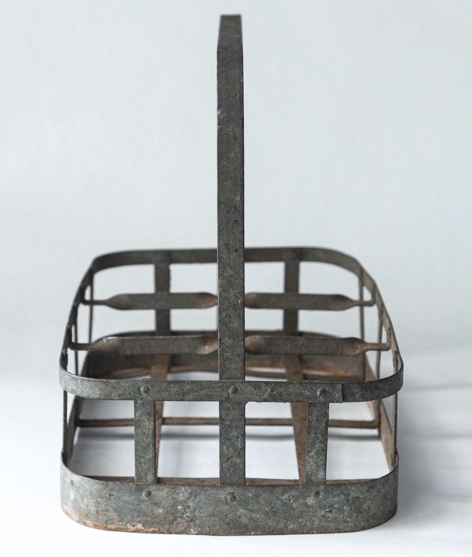 French Antique Wine Bottle Carrier, France, Early 20th Century For Sale