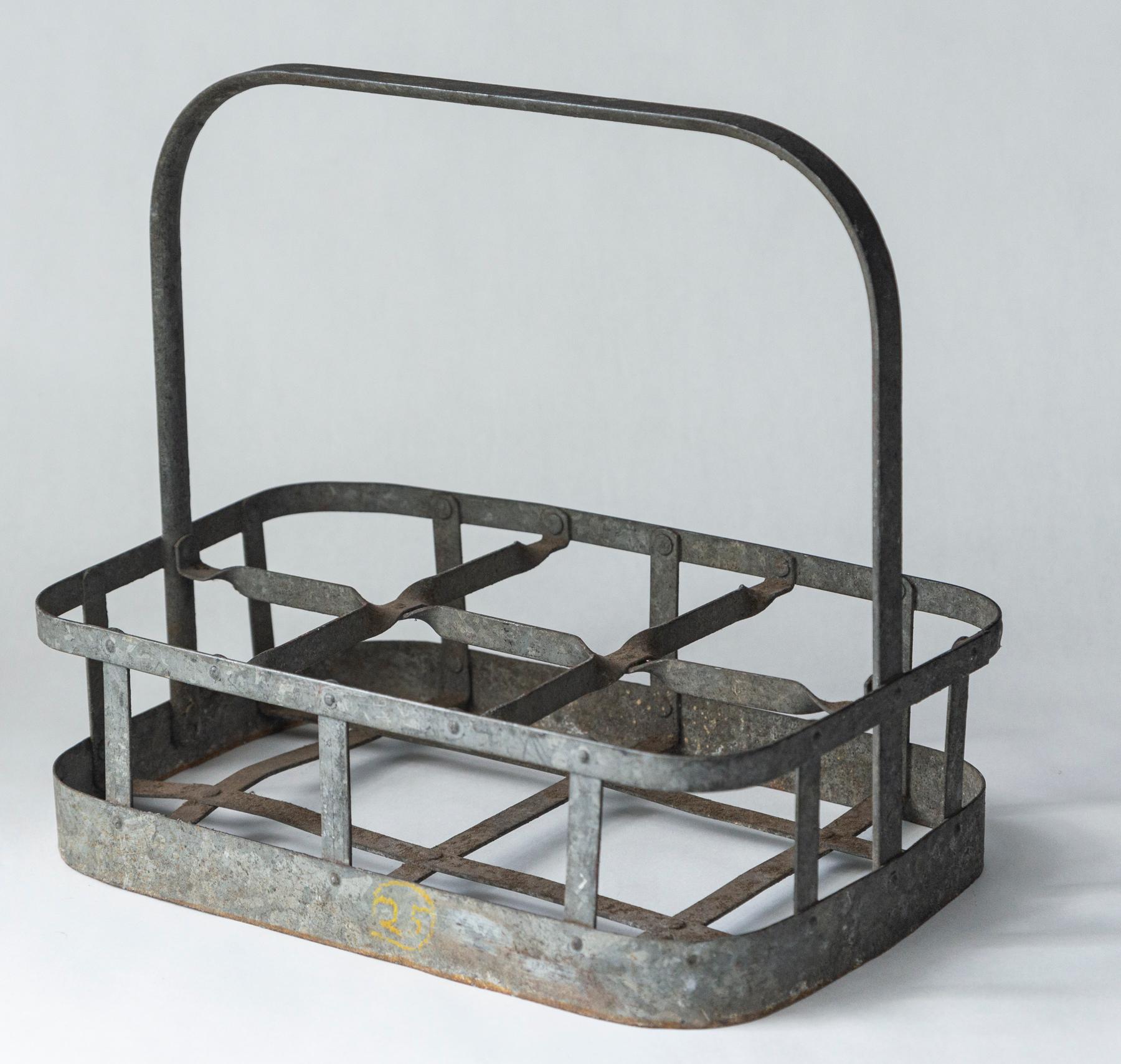 Antique Wine Bottle Carrier, France, Early 20th Century In Good Condition For Sale In Chappaqua, NY