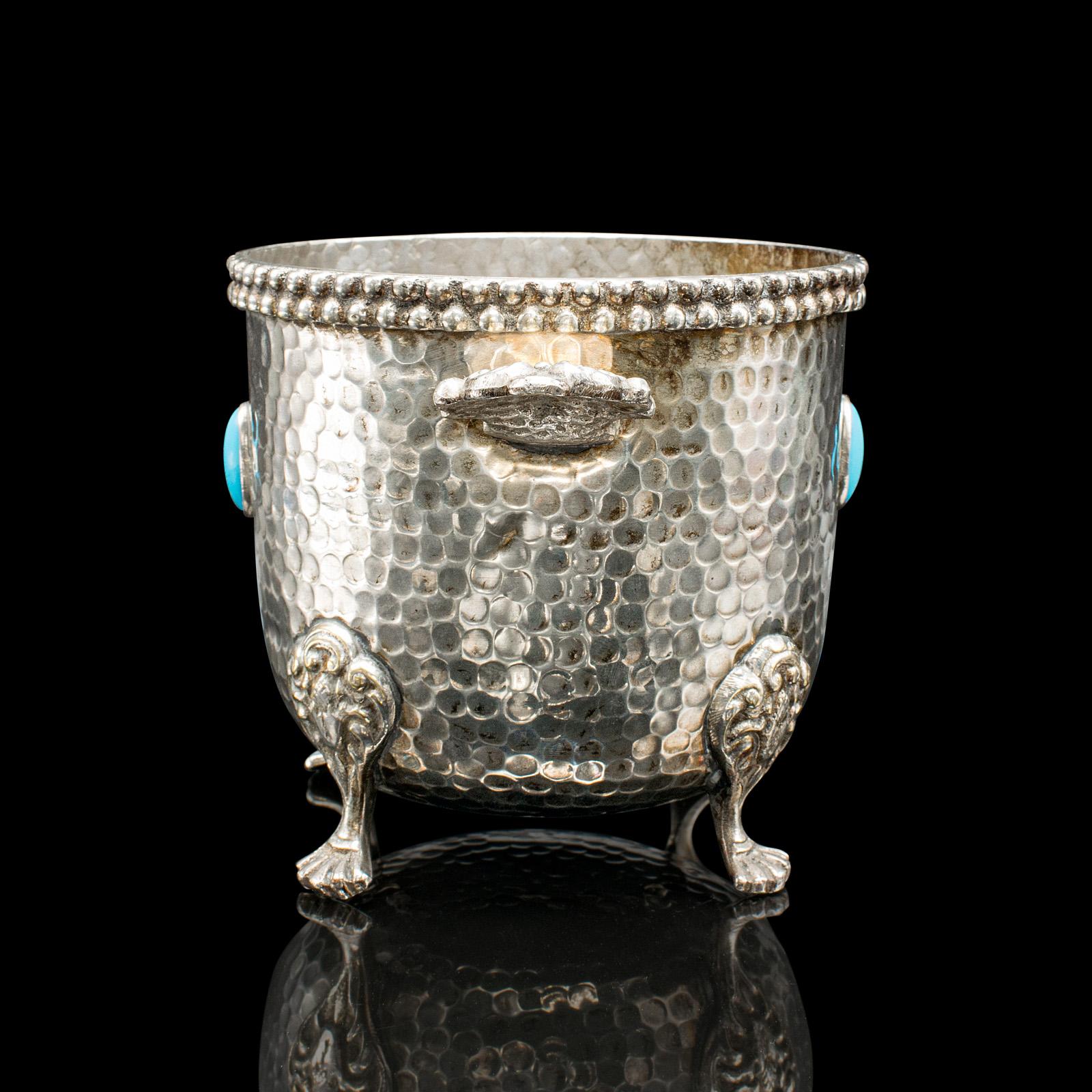 20th Century Antique Wine Bottle Cooler, German, Silver Plated, Champagne Magnum Bucket, 1920 For Sale