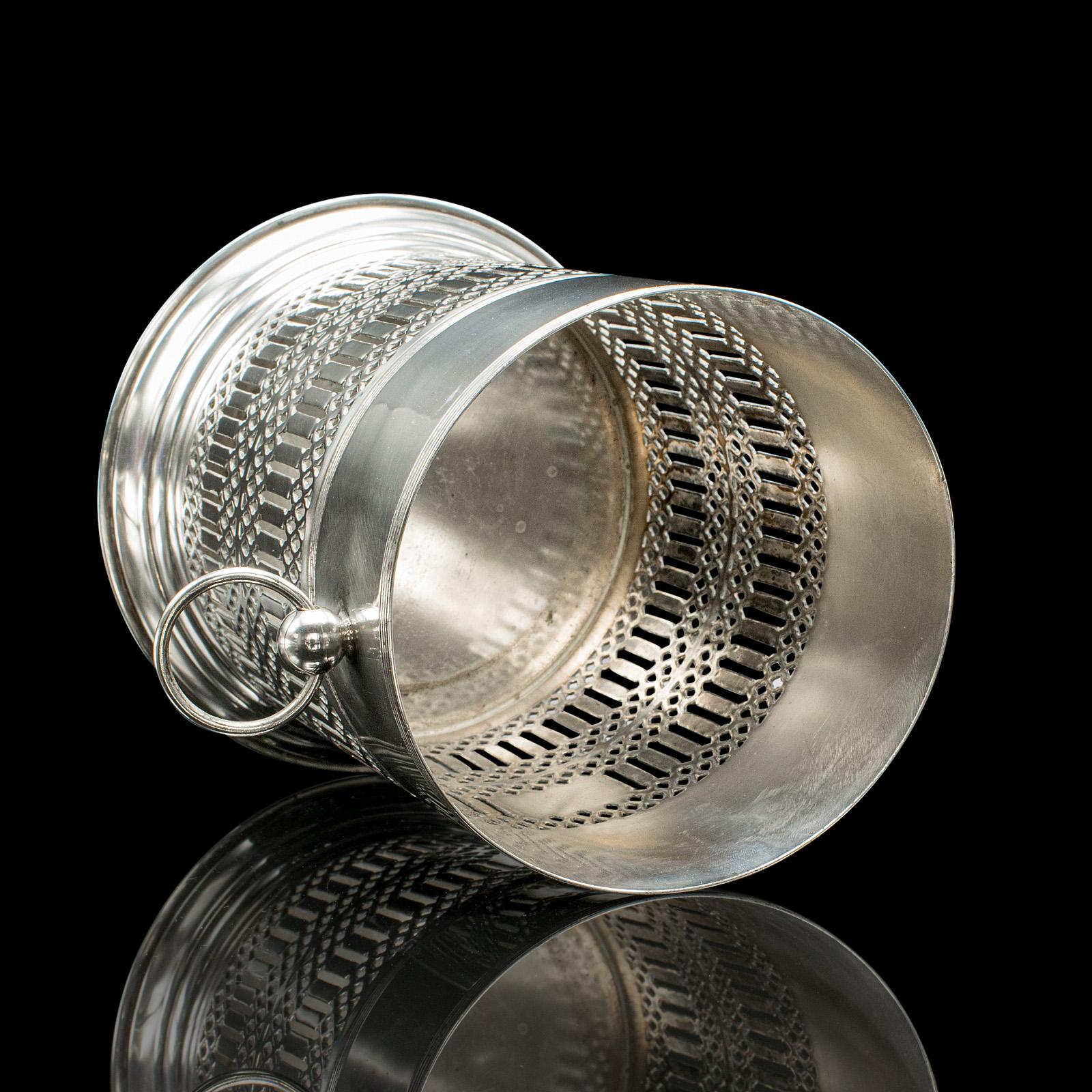 20th Century Antique Wine Bottle Cooler, Welsh, Silver Plate, Champagne Magnum Bucket, C.1920
