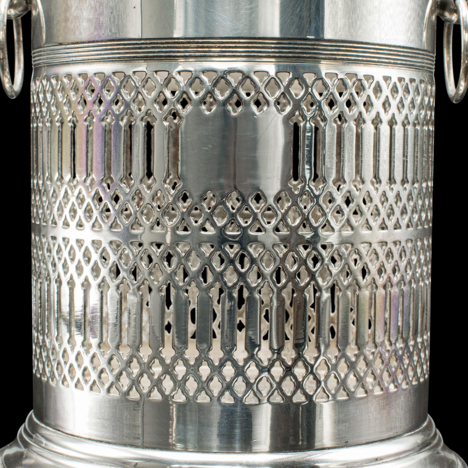 Antique Wine Bottle Cooler, Welsh, Silver Plate, Champagne Magnum Bucket, C.1920 3