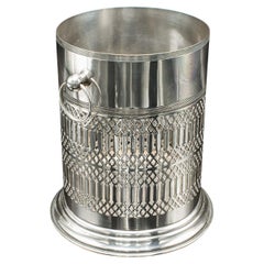 Antique Wine Bottle Cooler, Welsh, Silver Plate, Champagne Magnum Bucket, C.1920