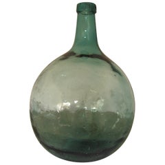 Antique Wine Bottle, Turquoise, 19the Century, Spain