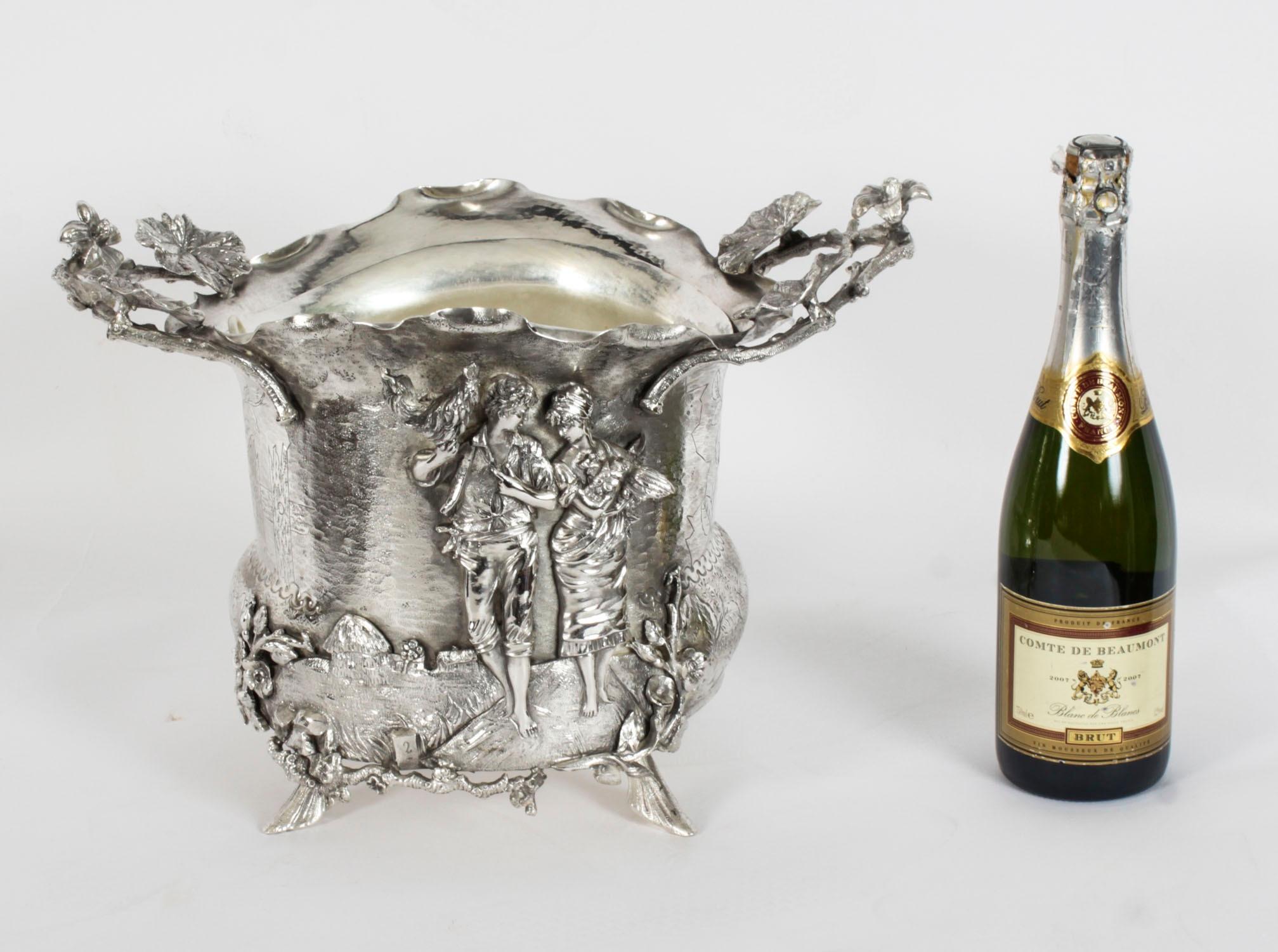 Seau à vin et champagne ancien 19ème siècle 13