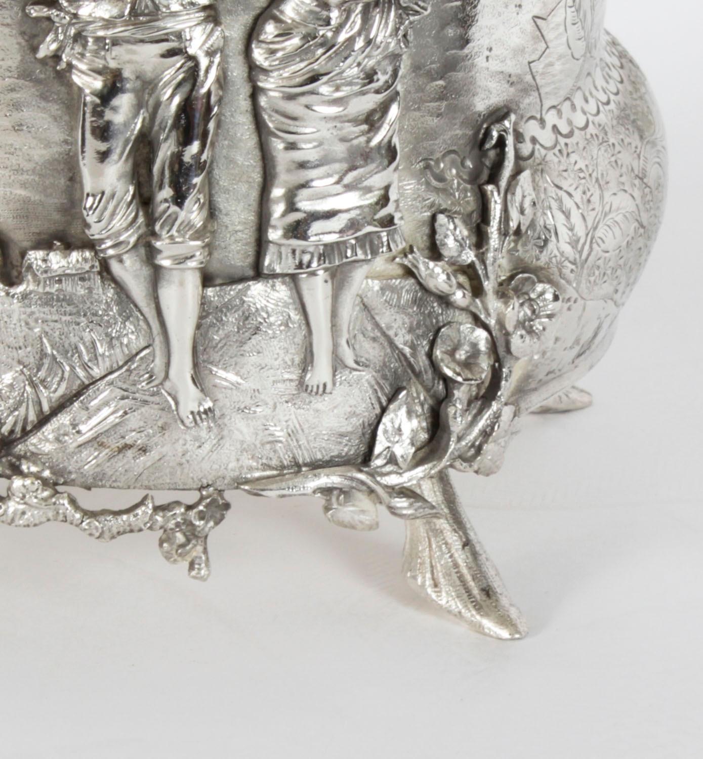 Argent Seau à vin et champagne ancien 19ème siècle