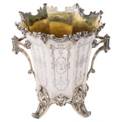 Antique Wine Cooler Champagne Ice Bucket Elkington, Mason & Co, dated 1849