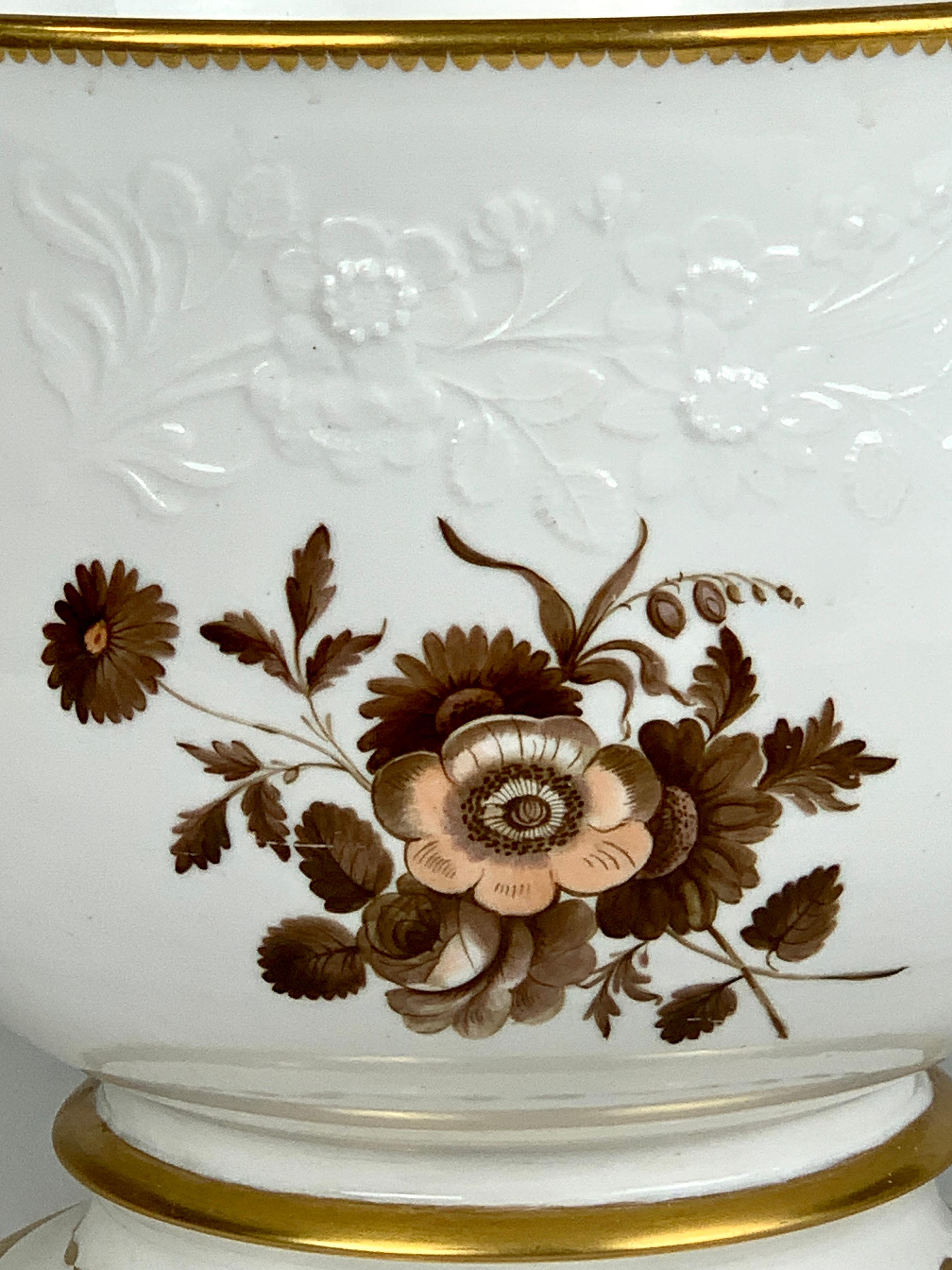 Antique Wine Cooler Spode Porcelain, England, circa 1830 In Excellent Condition In Katonah, NY