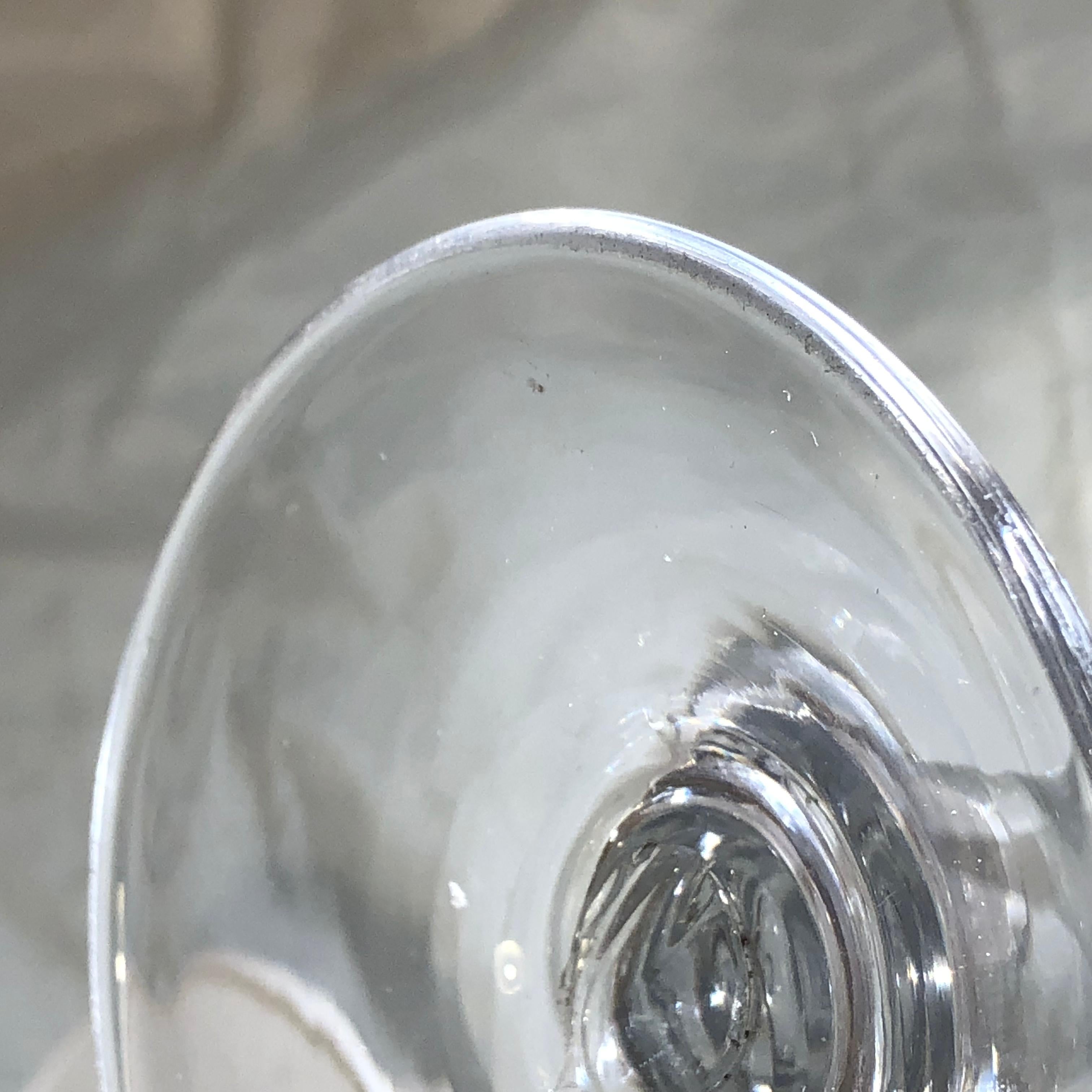 Antique Wine Drinking Glass With Air Bubble, 18th Century 4