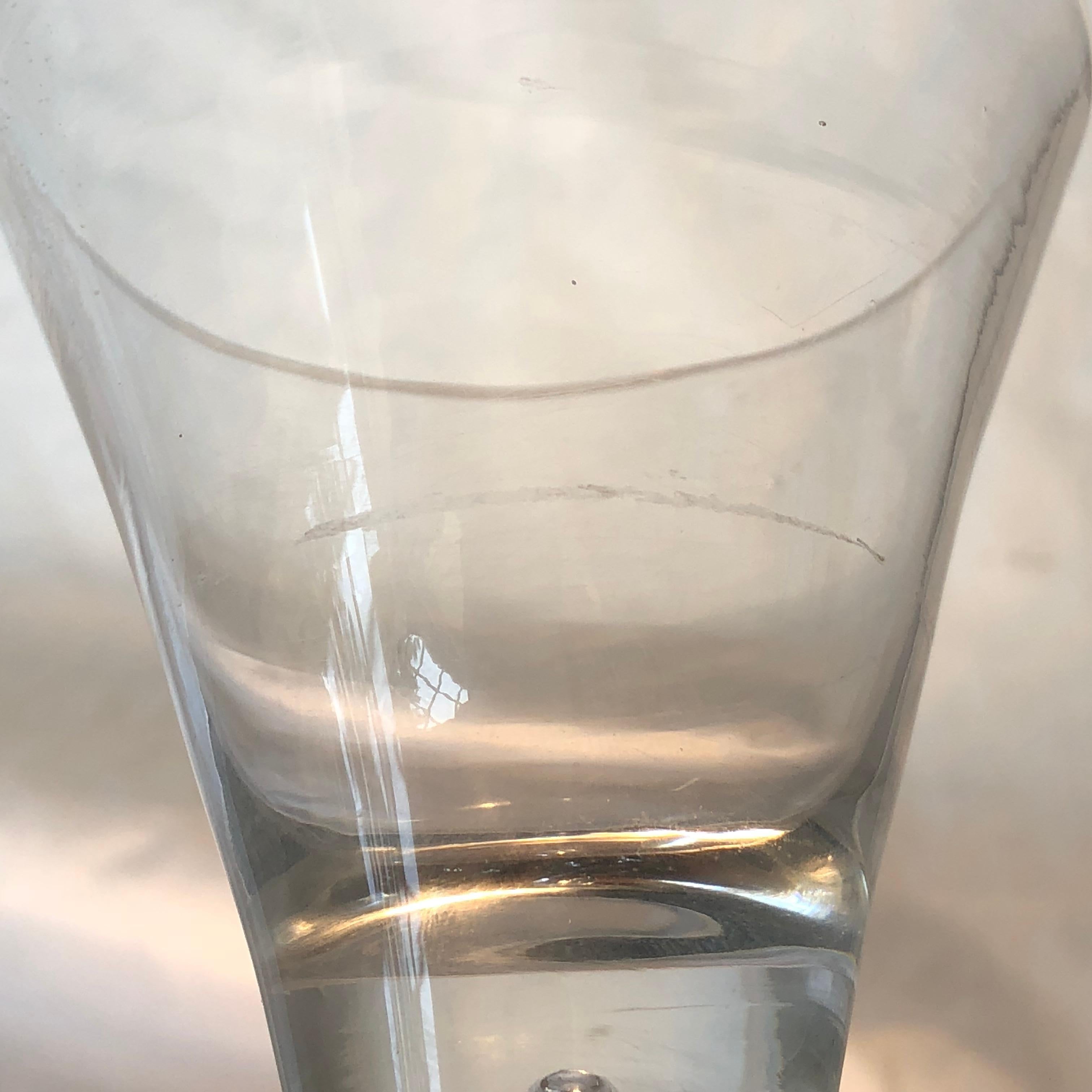 Antique Wine Drinking Glass With Air Bubble, 18th Century 10
