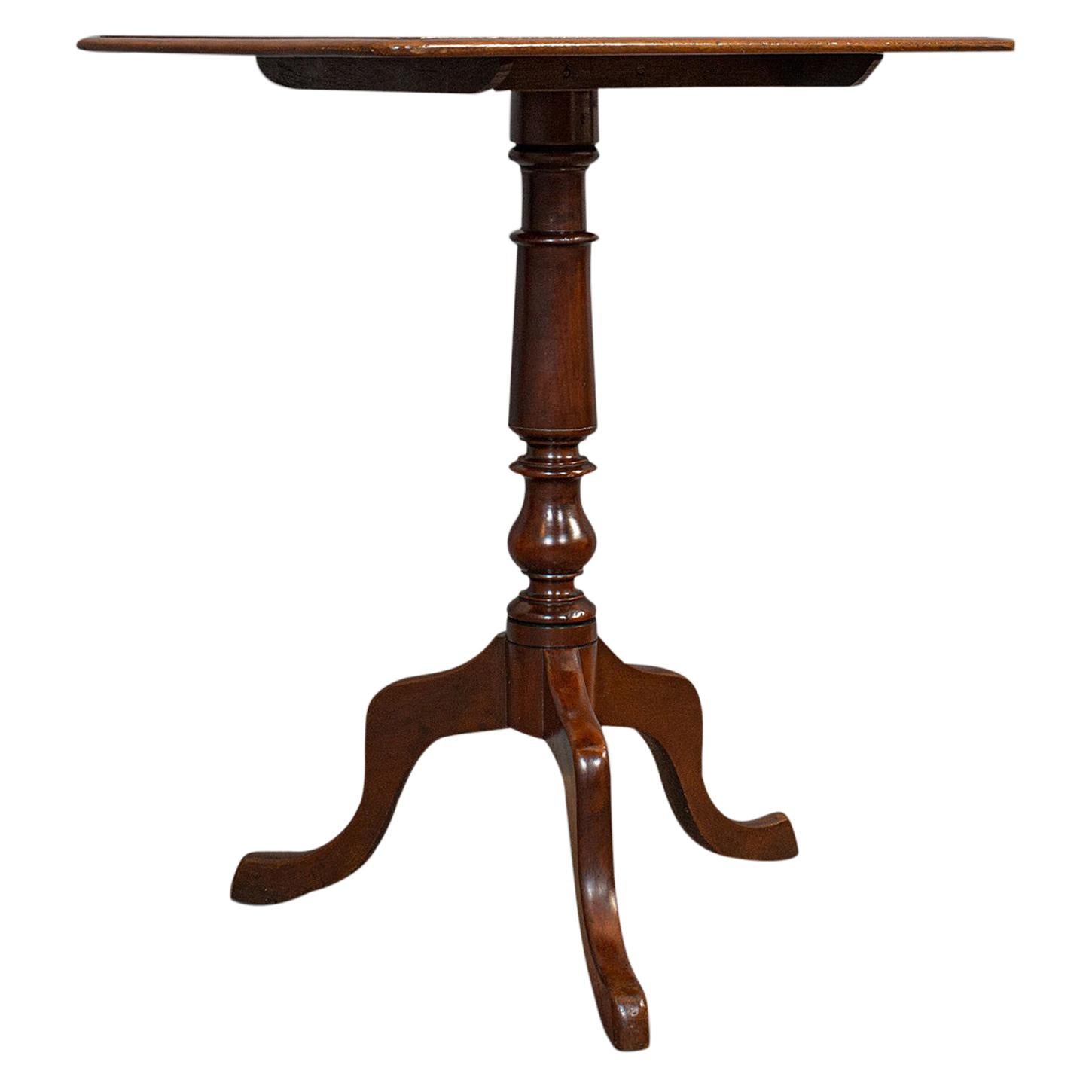 Antique Wine Table, English, Mahogany, Side, Lamp Stand, Victorian, circa 1870