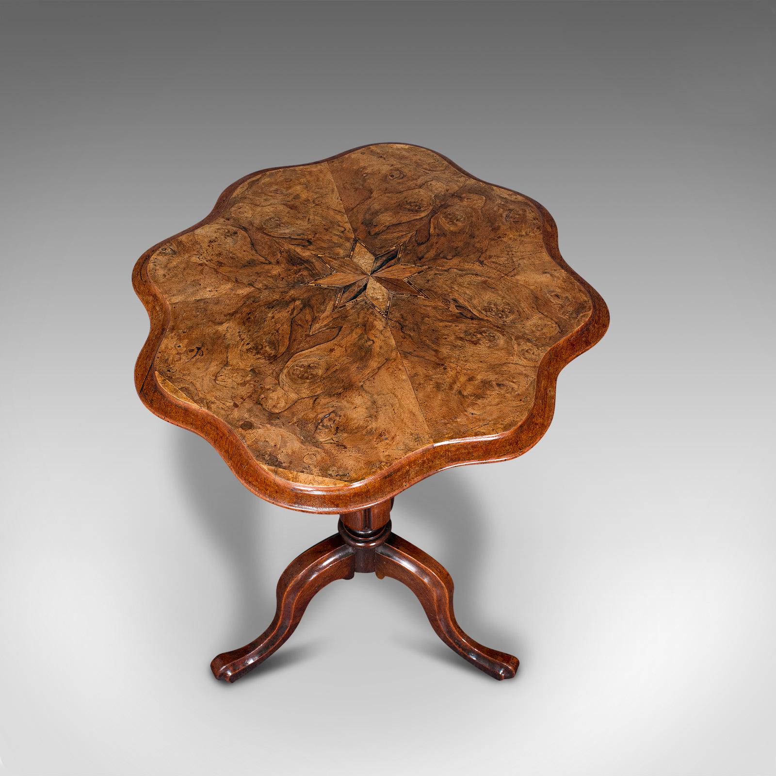 Antique Wine Table, Mahogany, Burr Walnut, Inlay, Side, Marquetry, Regency, 1820 1