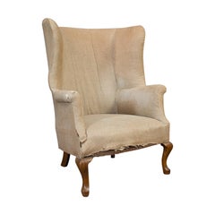 Antique Wing Armchair, English, Barrel-Back, Seat, Chair, Victorian, circa 1900