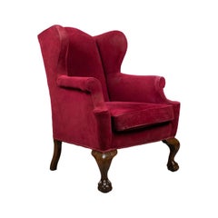 Antique, Wing Back Armchair, English, Late Victorian, Chair, circa 1900