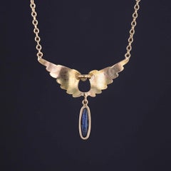 Antique Wing Necklace of 14k and 10k Gold