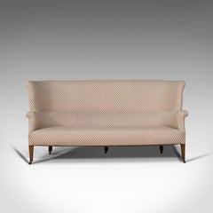 Antike Flügelsofa:: Englisch:: Settee:: Qualität:: hohe Rückenlehne:: Mahagoni:: Edwardian