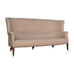 Antique Wing Sofa:: English:: Settee:: Quality:: High Back:: Mahogany:: Edwardian