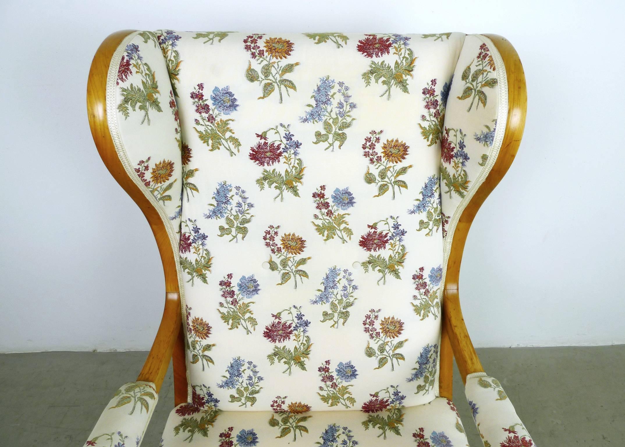 Antique Wingback Chair in Cherry, Germany, 1900 For Sale 3