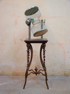 Antique Wire Cage Dice Tumbler with Die