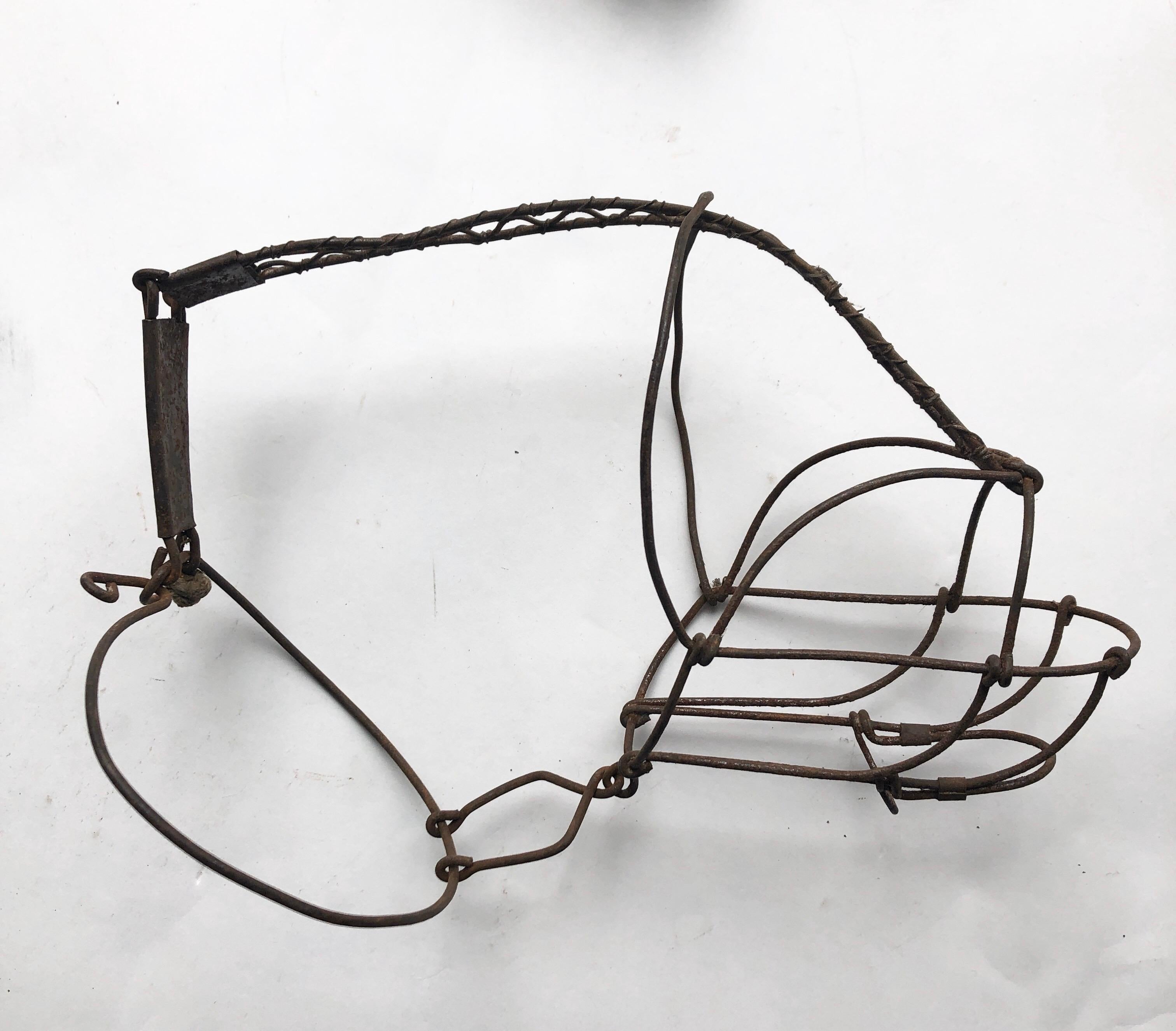 Antique Wire Victorian Era Dog Muzzles In Good Condition In Manhasset, NY