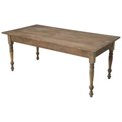 Antique Wisconsin Bred Country Farm House Dining Table with a Great Patina