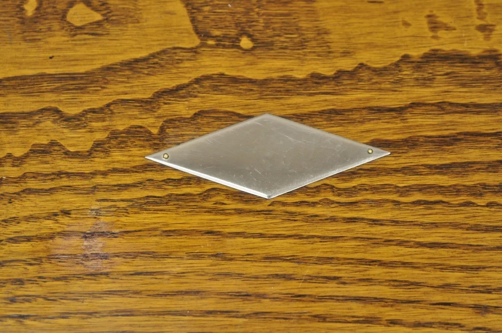 Antique WM Rogers Oak Small Flatware Silverware Storage Box with Drawer In Good Condition For Sale In Philadelphia, PA
