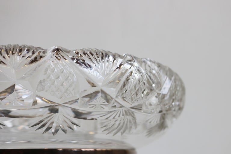 Antique WMF Art Nouveau Centerpiece Silver Plated Crystal Glass Egyptian Revival For Sale 3