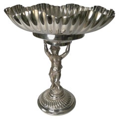 Antike WMF Versilberte Comport / Tazza:: Cherub:: um 1910