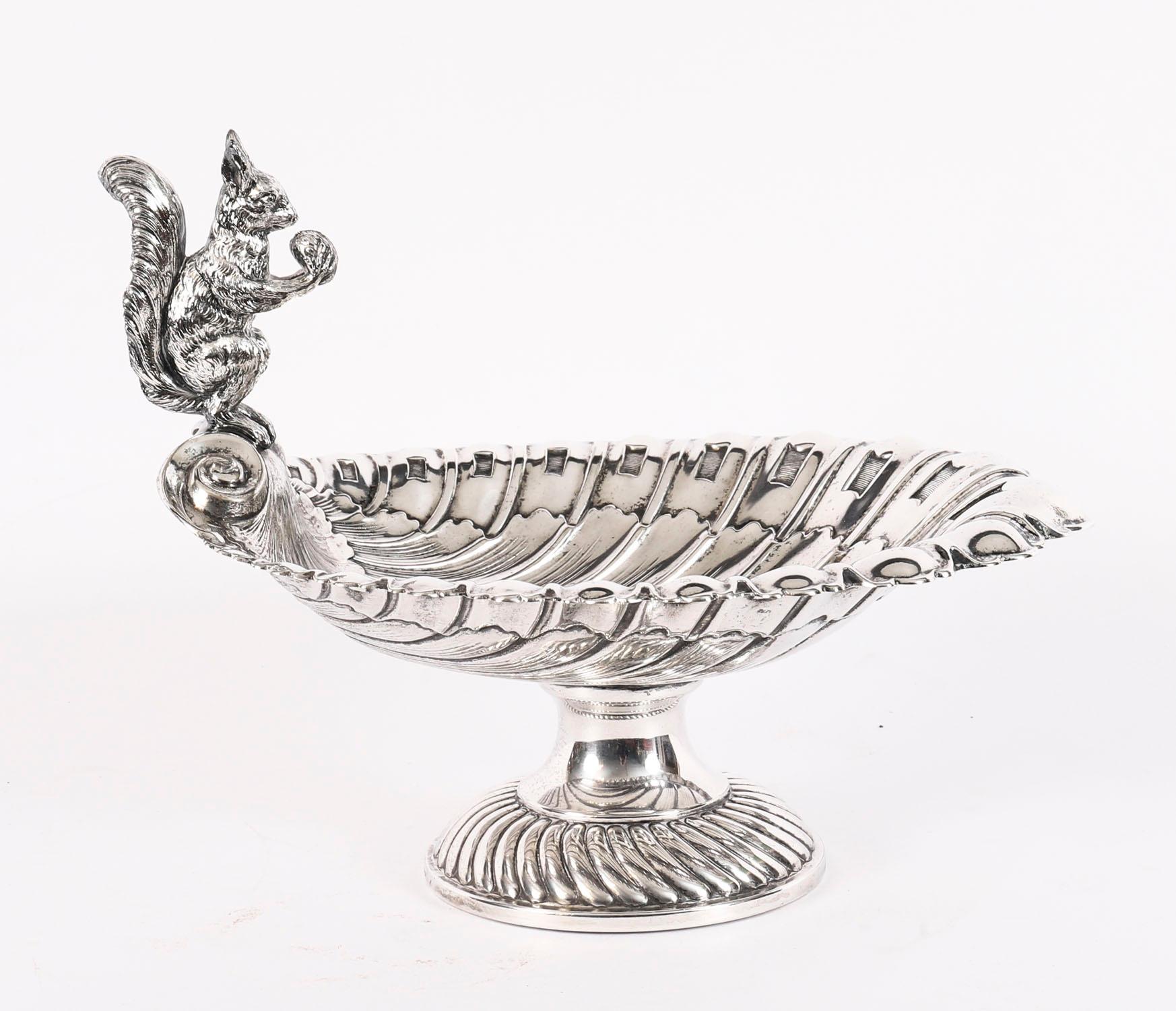 Antique WMF Silver Plated Squirrel Nut Dish 19th Century In Good Condition For Sale In London, GB