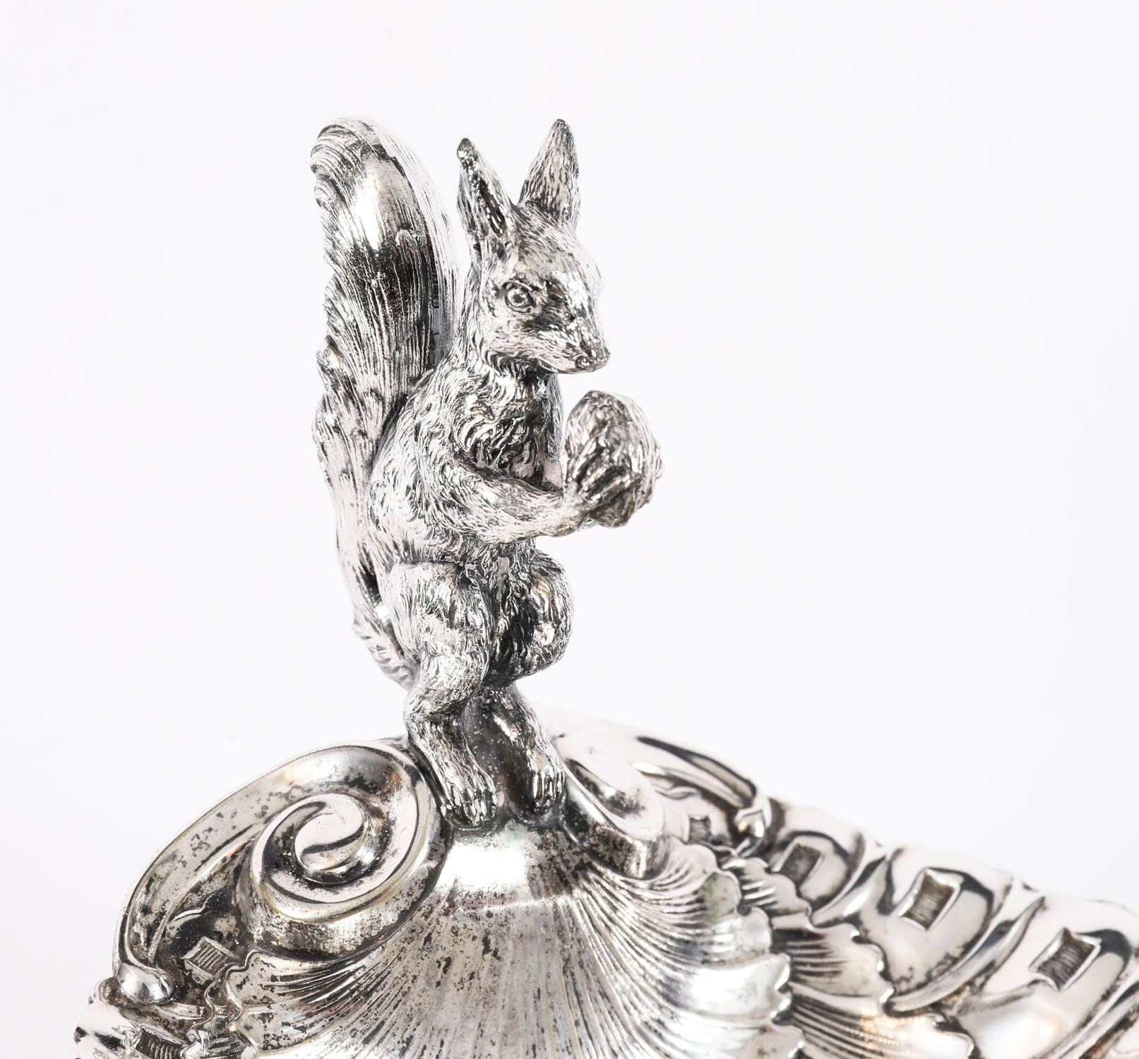 Antique WMF Silver Plated Squirrel Nut Dish 19th Century For Sale 1
