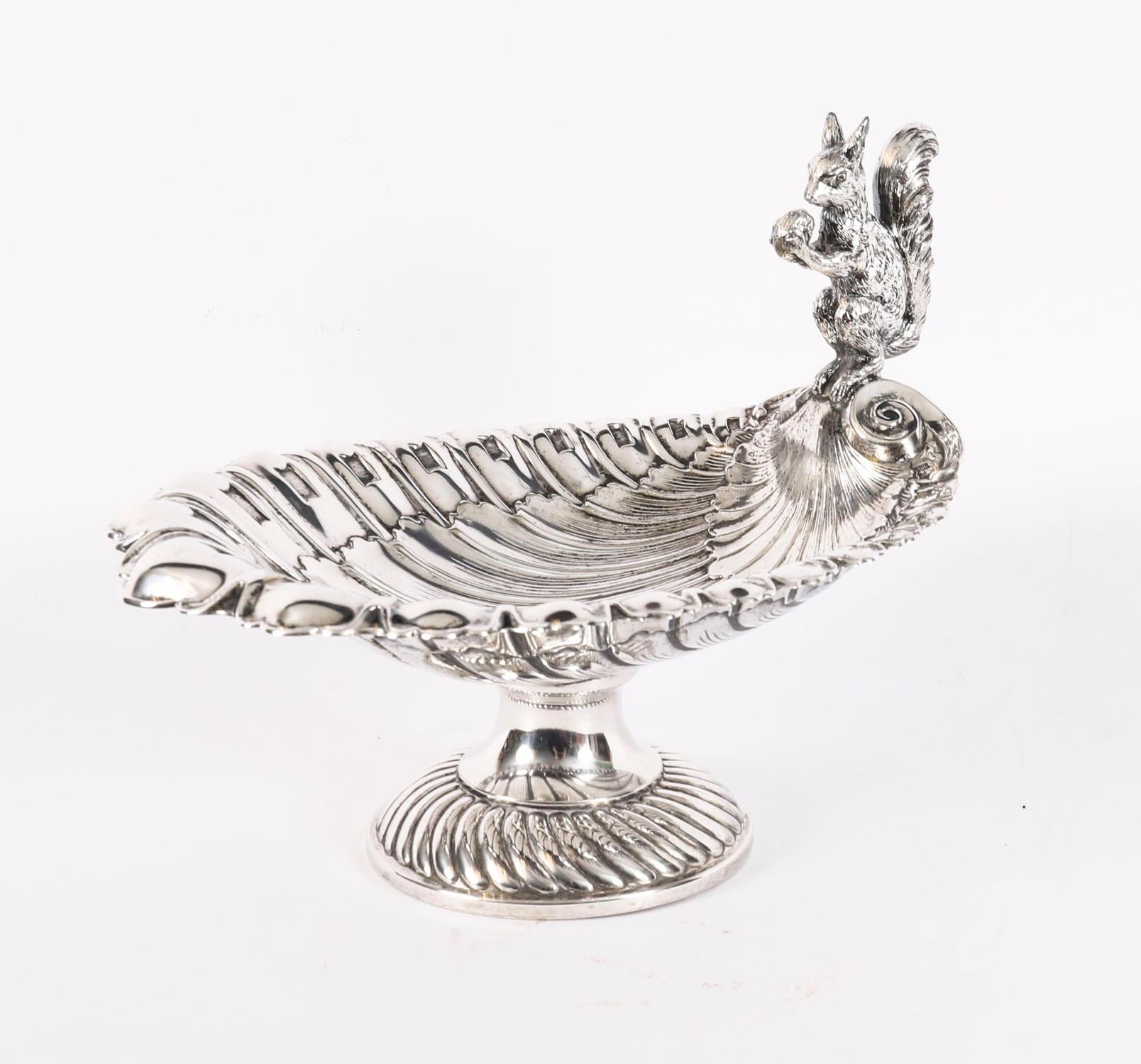 Antique WMF Silver Plated Squirrel Nut Dish 19th Century For Sale 2