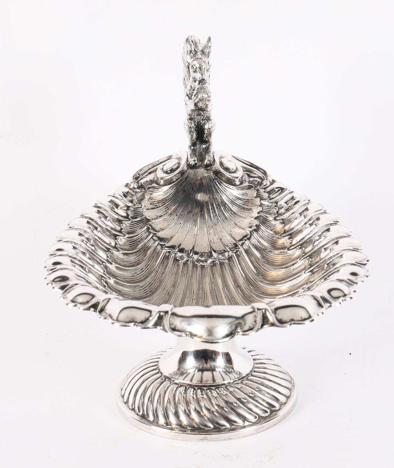 Antique WMF Silver Plated Squirrel Nut Dish 19th Century For Sale 4