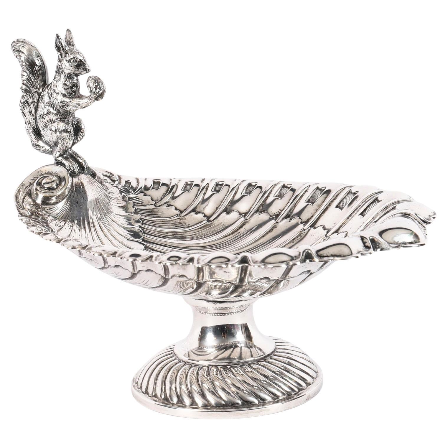 Antique WMF Silver Plated Squirrel Nut Dish 19th Century For Sale