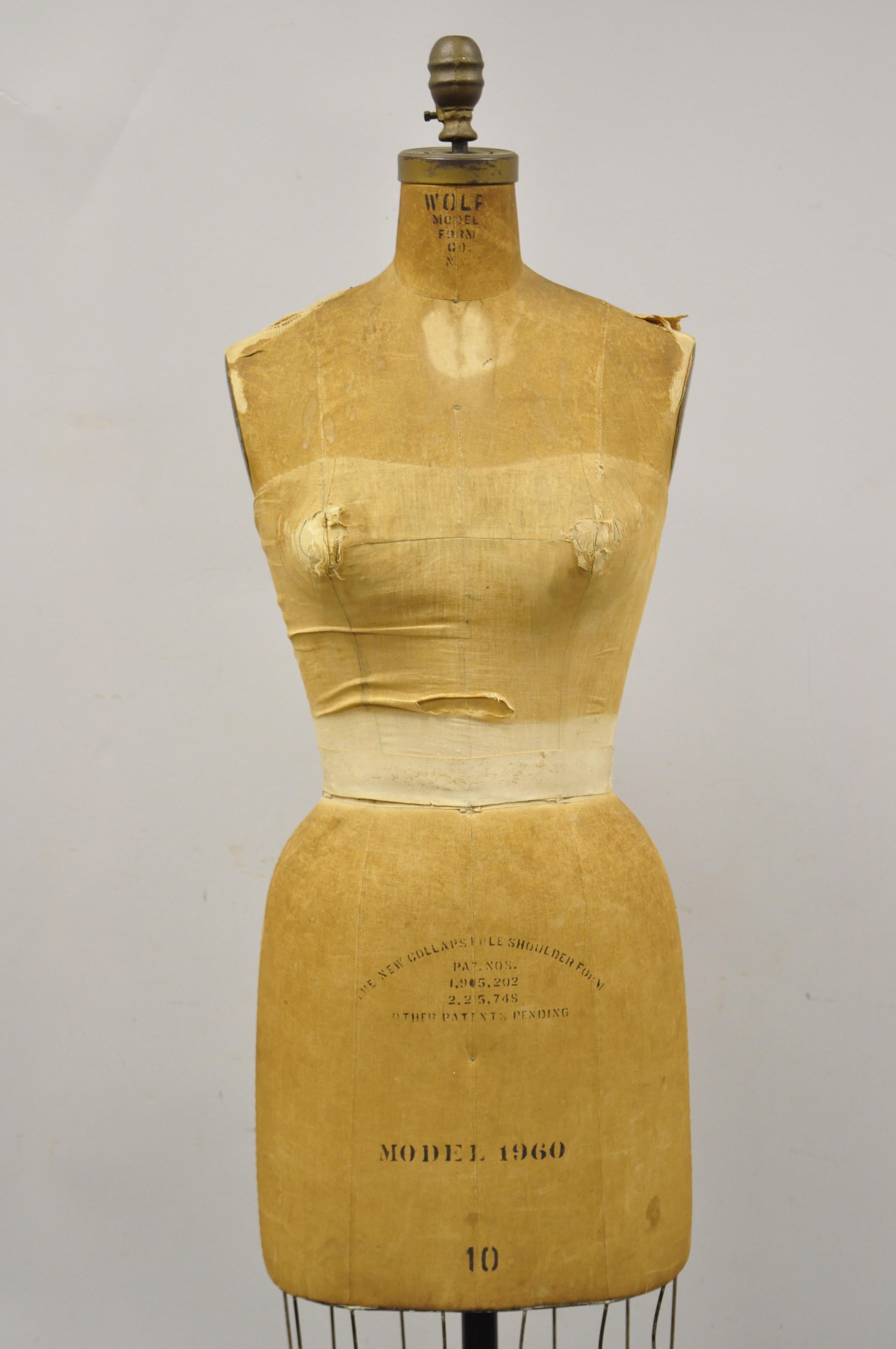 vintage dress form with cage