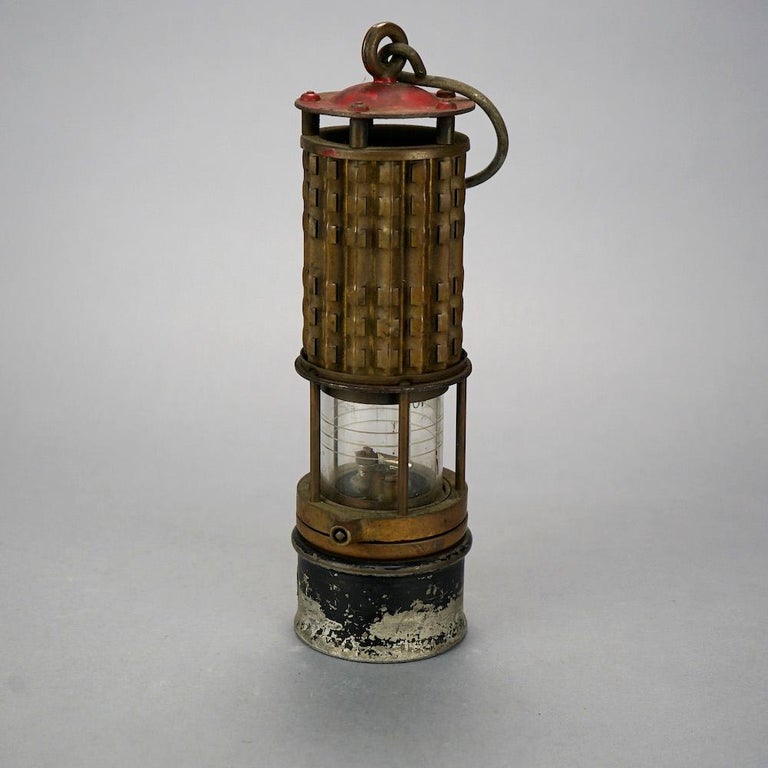 Antique Wolf Safety Lamp of America Co. New York, Coal Miners Lamp