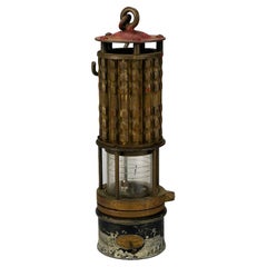 Antique Wolf Safety Lamp of America Co. New York, Coal Miners Lamp, 19th C