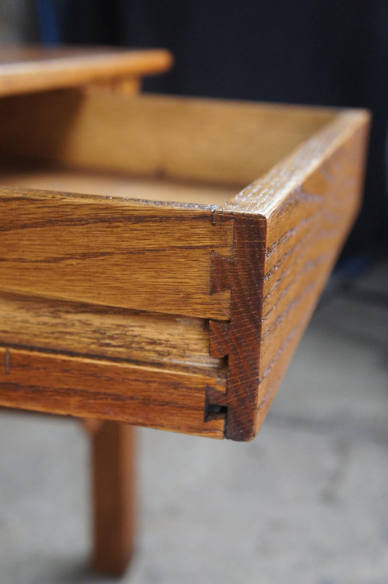 Antique Wolverine MFG Co Arts and Crafts Oak Mission Library Bookcase ...