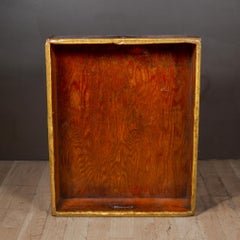 Antique Wood and Brass Trimmed Baker's Bread Tray c.1880-1920