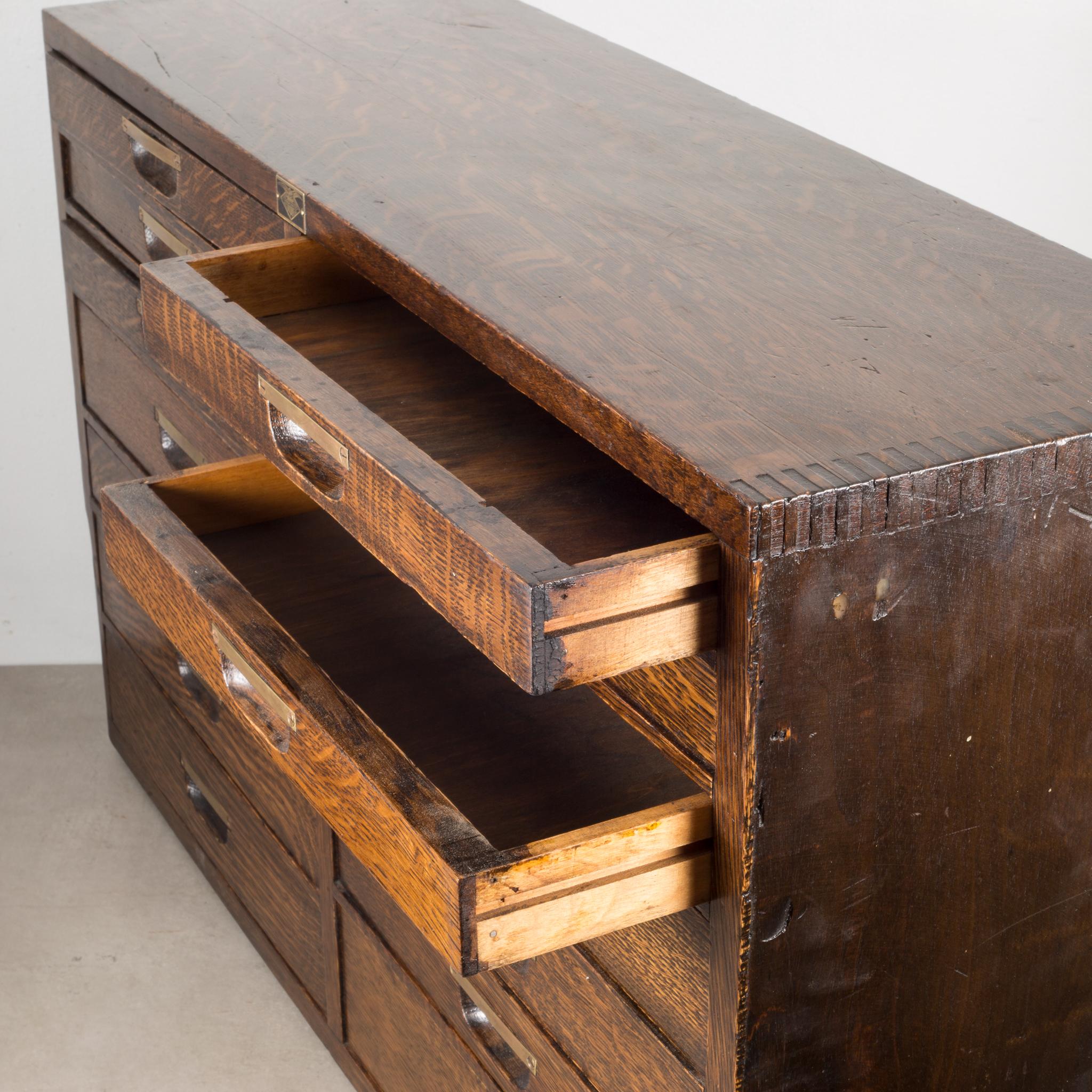 Antique Wood and Brass Watchmaker's Chest, circa 1900-1910 1